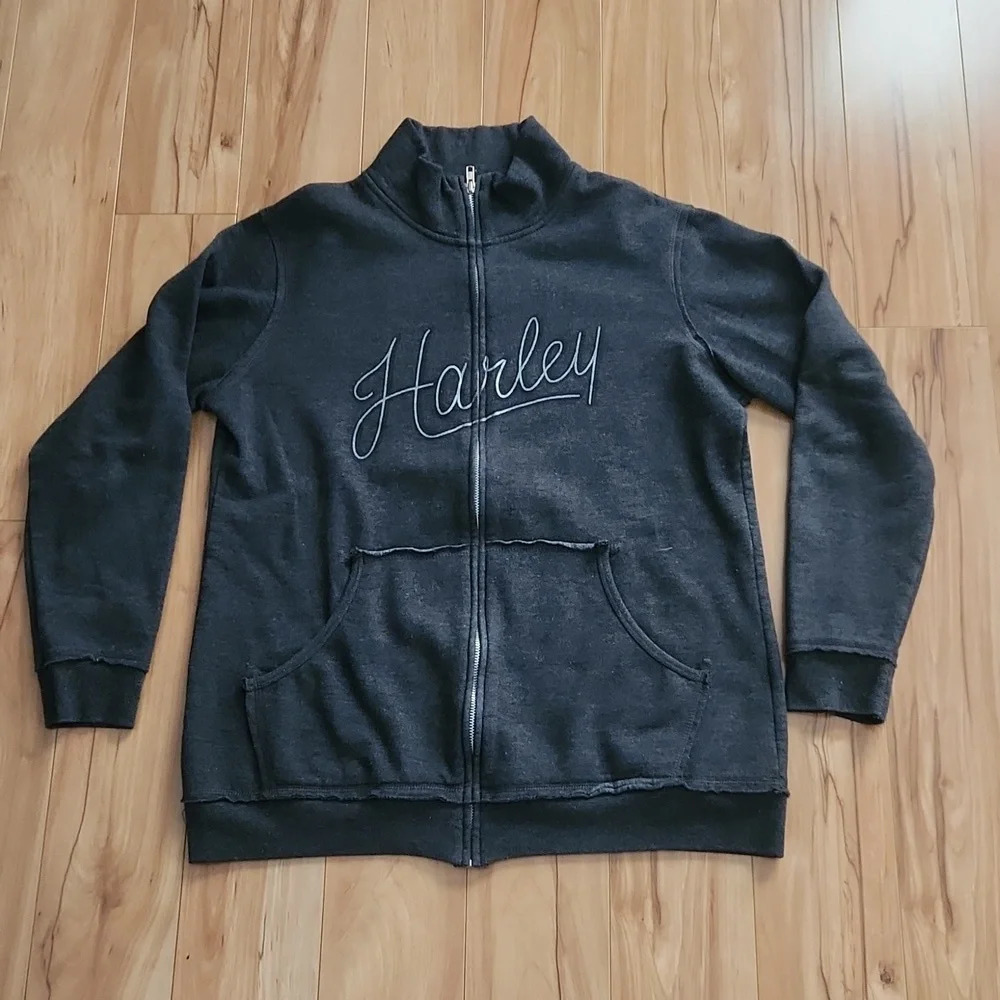 Women’s Harley Davidson XLarge zip-up crew sweatshirt